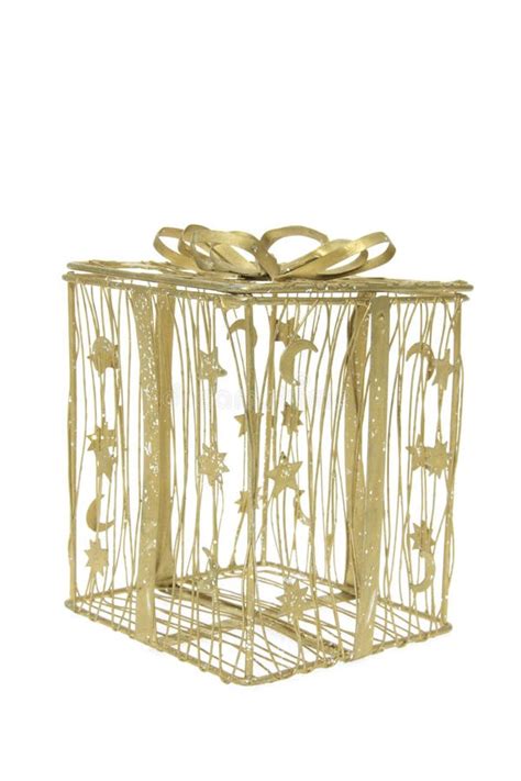 christmas metal gold wire gift box 2010|Christmas Gold Gift Boxes for sale .